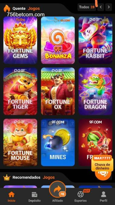 Aplicativo móvel 756BET para iOS e Android